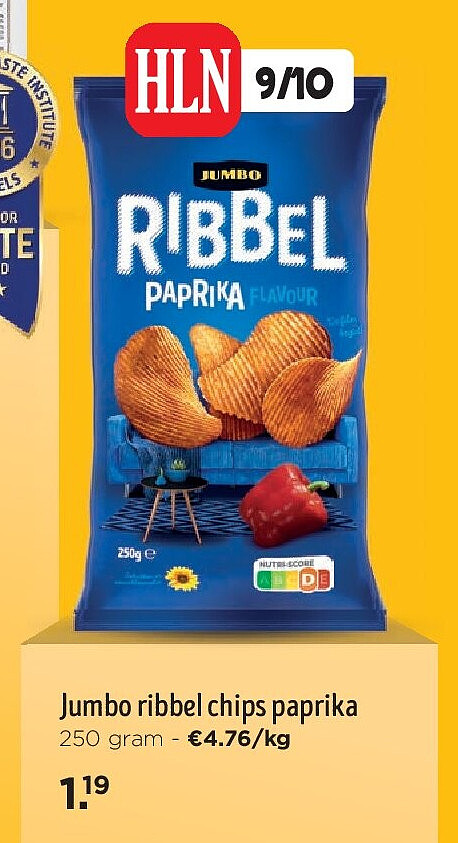Jumbo ribbel chips paprika