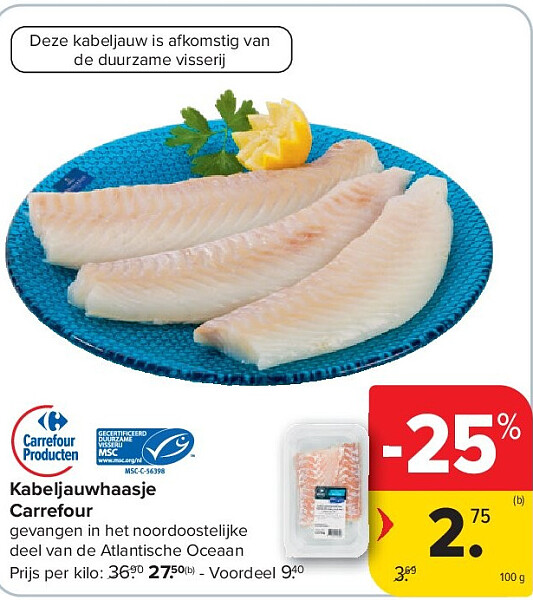 Kabeljauwhaasje Carrefour