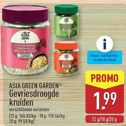 Gevriesdroogde kruiden