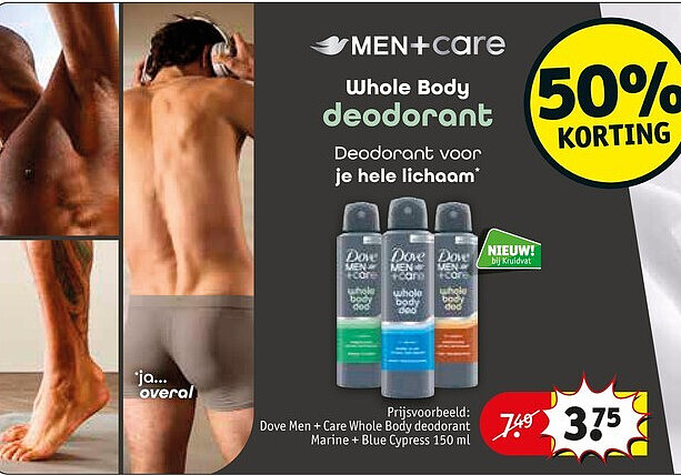 Dove Men + Care Whole Body deodorant Marine + Blue Cypress 150 ml