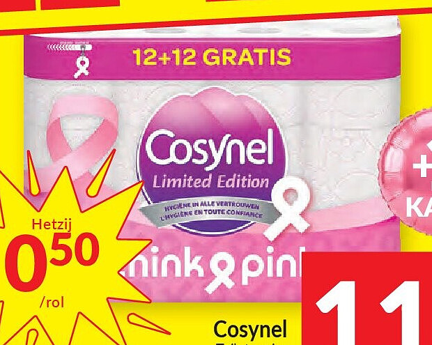 Think Pink toiletpapier, 24 rollen
