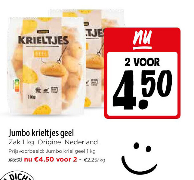 Jumbo krieltjes geel