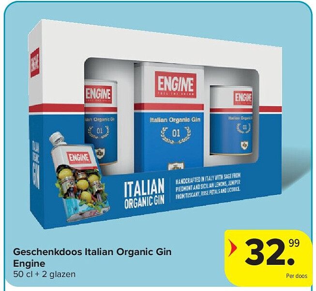 Geschenkdoos Italian Organic Gin Engine