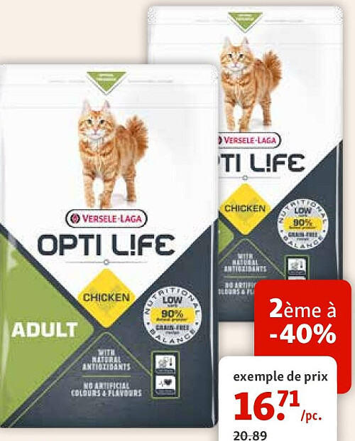 Opti Life croquettes pour chat 2,5 kg