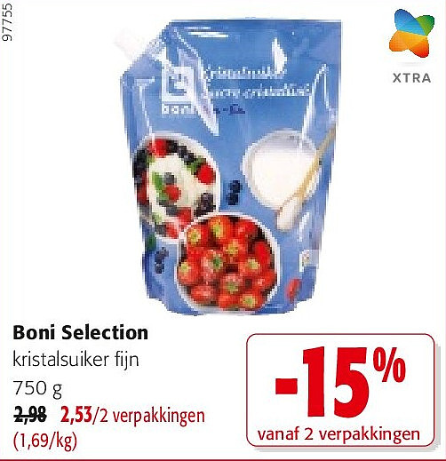 Boni Selection kristalsuiker fijn 750 g