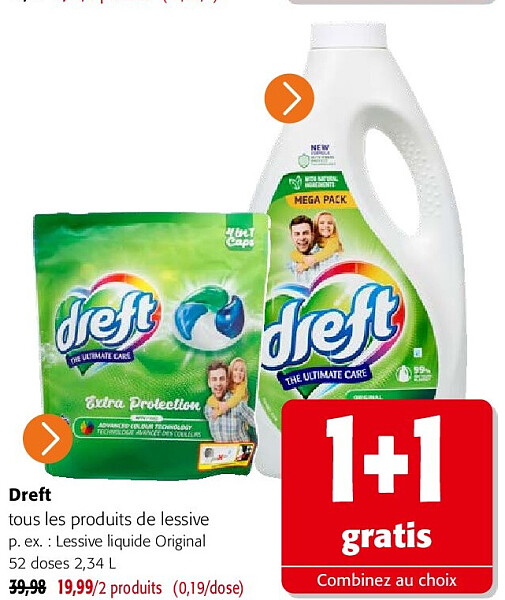 Dreft tous les produits de lessive