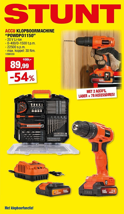 ACCU KLOPBOORMACHINE “POWDPO1150”