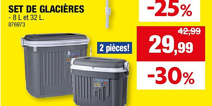 SET DE GLACIÈRES