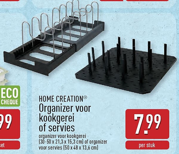 Organizer voor kookgerei of servies