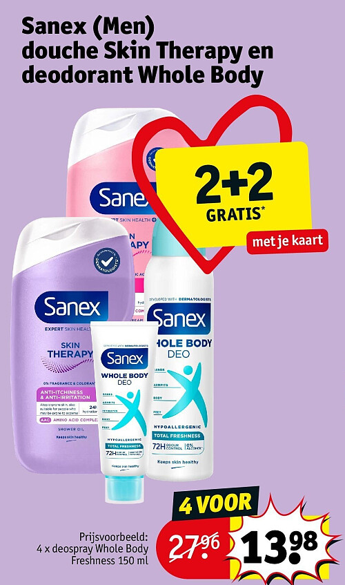 Sanex (Men) douche Skin Therapy en deodorant Whole Body