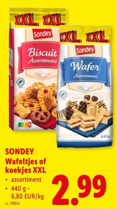 Wafeltjes of koekjes XXL