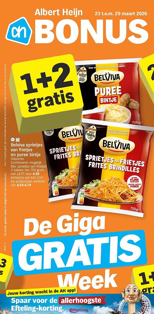 Belviva sprietjes van frietjes en puree bintje