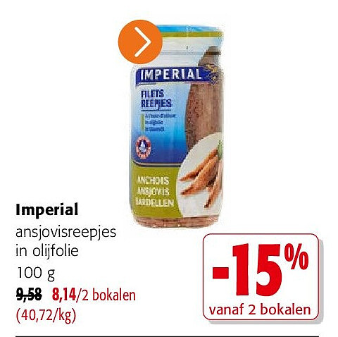 Imperial ansjovisreepjes in olijfolie 100 g