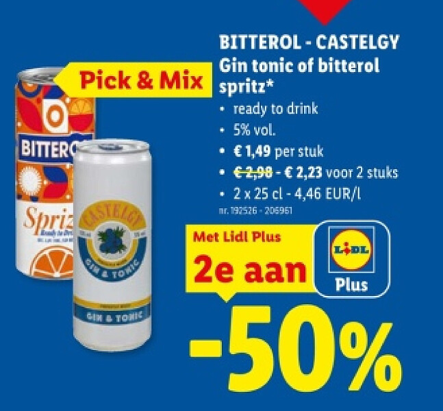 BITTEROL - CASTELGY Gin tonic of bitterol spritz