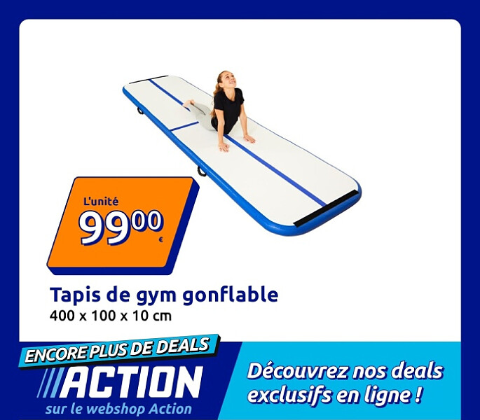 Tapis de gym gonflable