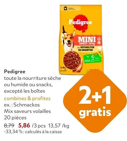 Pedigree Schmackos Mix saveurs volailles 20 pièces