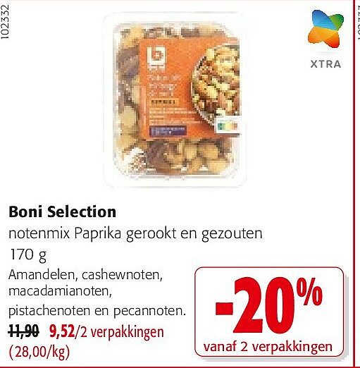 Boni Selection notenmix Paprika gerookt en gezouten 170 g