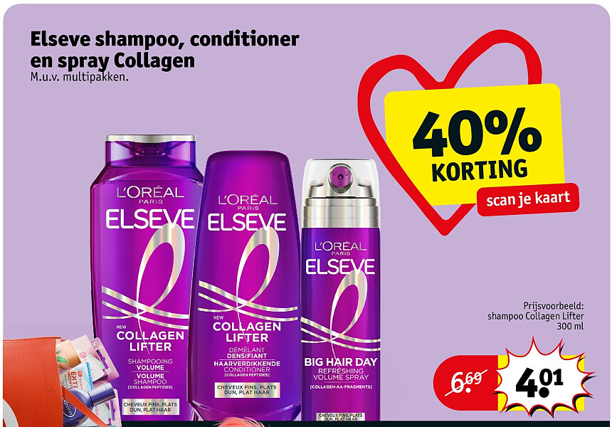 Elseve shampoo, conditioner en spray Collagen