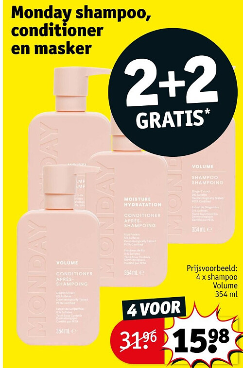 Monday shampoo, conditioner en masker