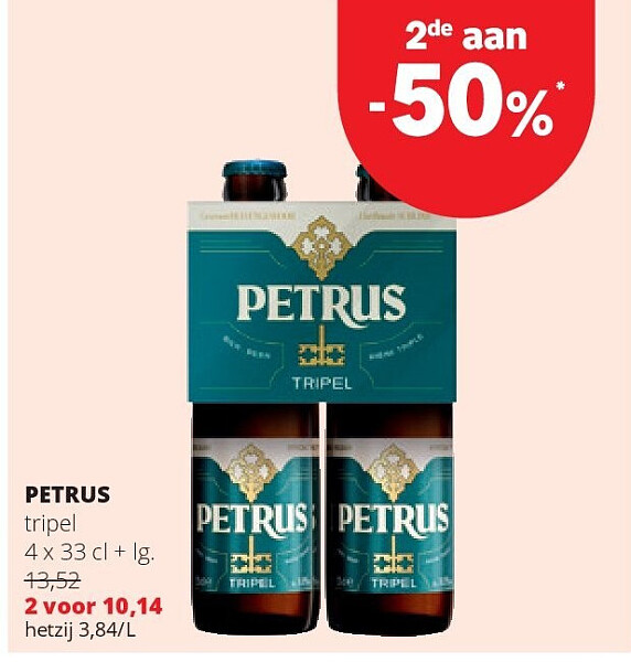 PETRUS tripel 4 x 33 cl + lg.