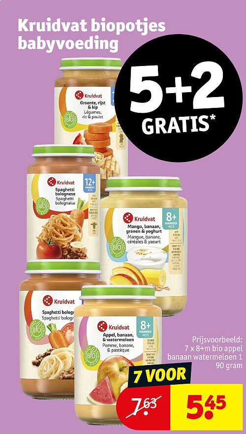 Kruidvat biopotjes babyvoeding