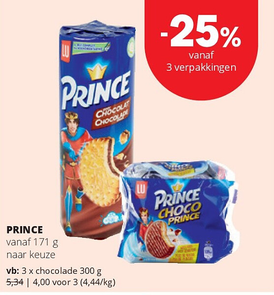 PRINCE chocolade 300 g