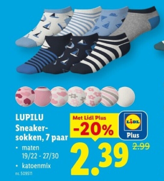 Sneakersokken, 7 paar