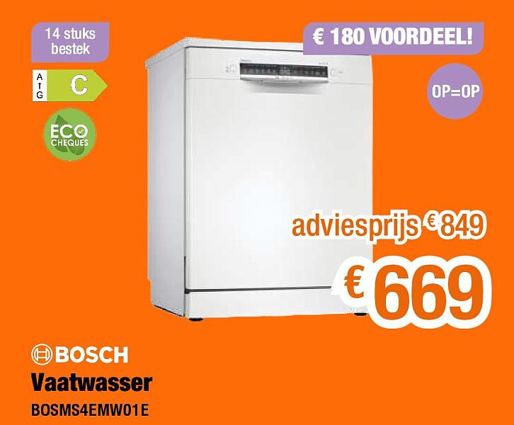 Vaatwasser BOSMS4EMW01E