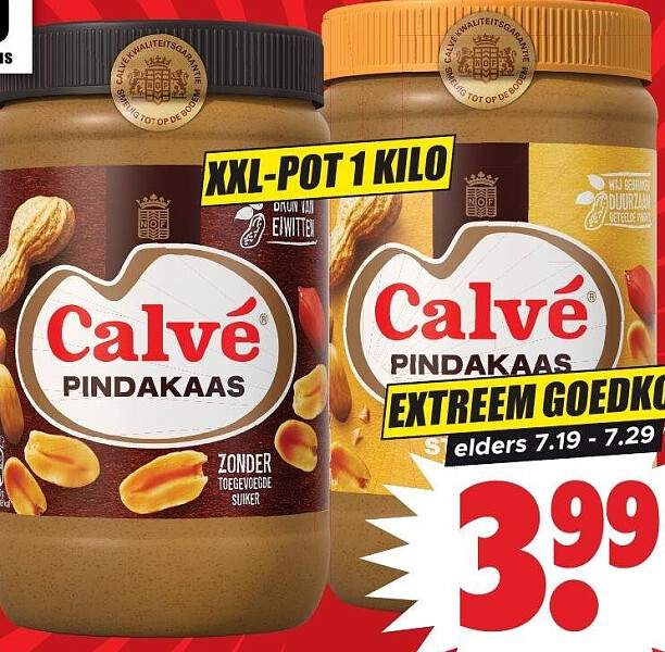 Calvé pindakaas XXL-pot 1 kilo