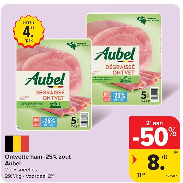 Ontvette ham -25% zout Aubel