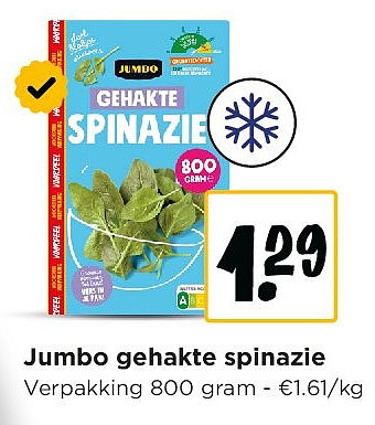 Jumbo gehakte spinazie