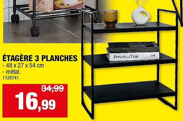 ÉTAGÈRE 3 PLANCHES