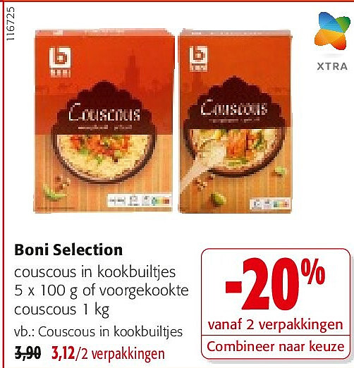 Boni Selection Couscous in kookbuiltjes