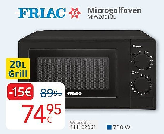 Friac Microgolfoven MIW2061BL