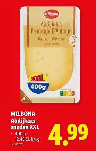 MILBONA Abdijkaas sneden XXL