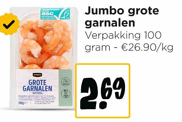 Jumbo grote garnalen