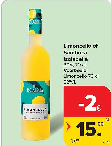 Limoncello of Sambuca Isolabella