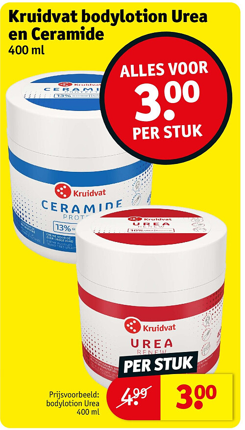 Kruidvat bodylotion Urea en Ceramide