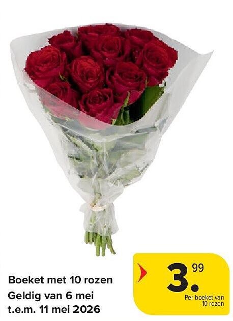 Boeket met 10 rozen