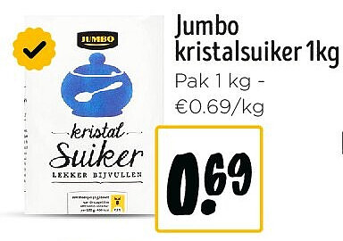 Jumbo kristalsuiker 1kg