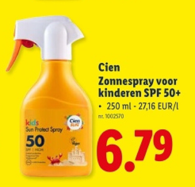 Zonnespray voor kinderen SPF 50+