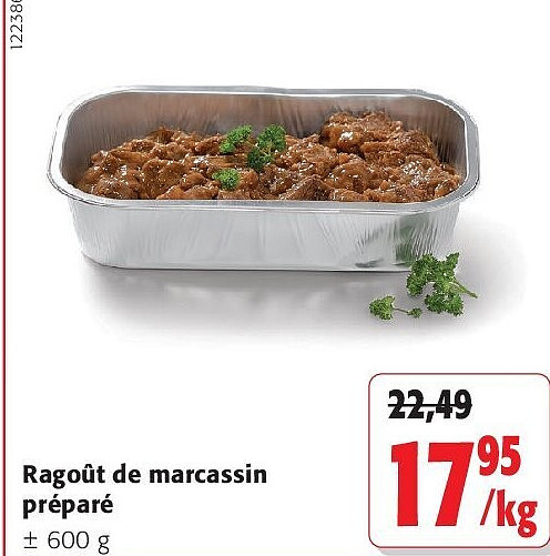 Ragoût de marcassin préparé