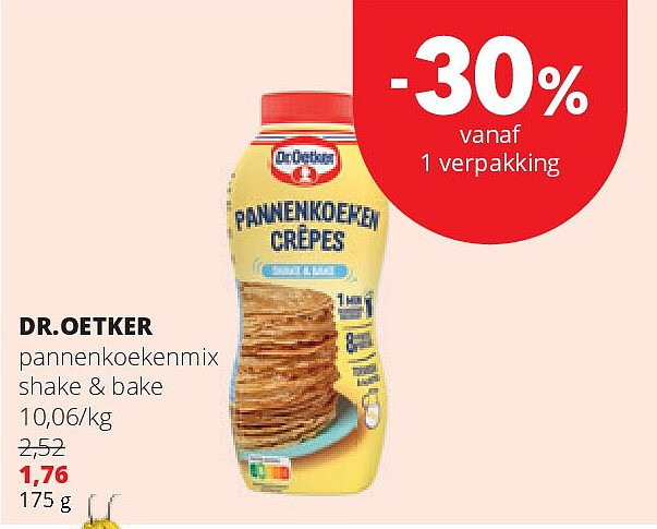 DR.OETKER pannenkoekenmix shake & bake 10,06/kg