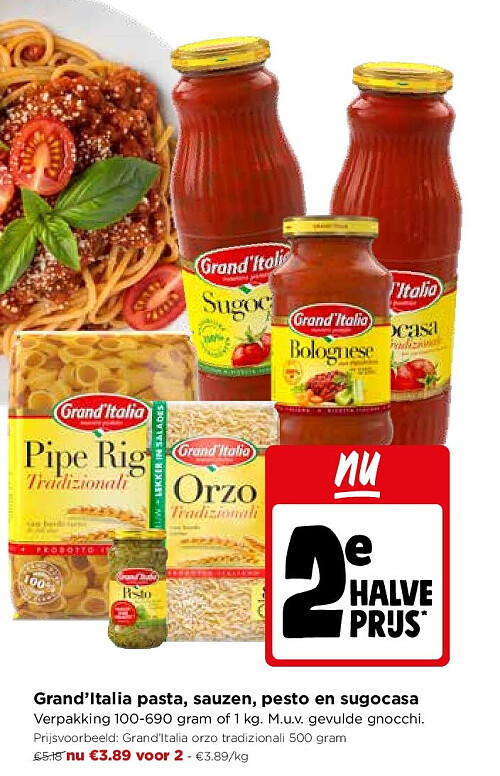 Grand’Italia pasta, sauzen, pesto en sugocasa
