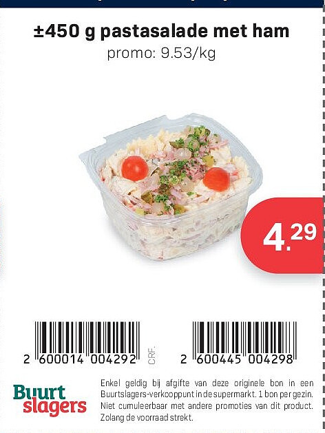 ±450 g pastasalade met ham