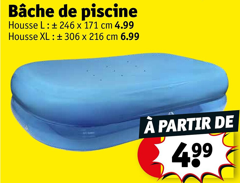 Bâche de piscine 246 x 171 cm