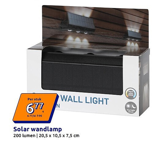 Solar wandlamp