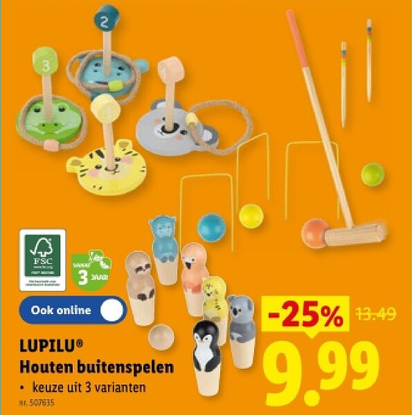 Houten buitenspelen