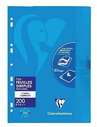 Feuilles simples perforées, 200 pages