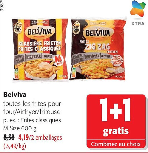 Belviva Frites classiques M Size 600 g